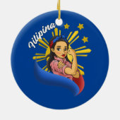 Filipijnen Pinay Filipina Pride Strong Proud Keramisch Ornament (Achterkant)