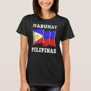 Filipijnen Pinay Filipino Pride Country Flag Mabu T-shirt