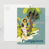 Filipijnen poster Vintage Briefkaart (Voorkant / Achterkant)