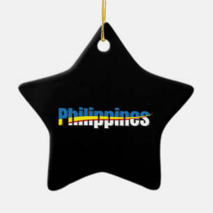Filipijnen - Pride - Typografie Art Keramisch Ornament