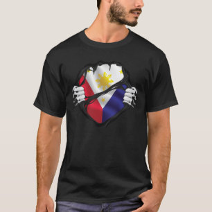 Filipijnen - Pure Roots Flag Black T-shirt