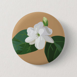 Filipijnen reeks: Sampaguita Flower Ronde Button 5,7 Cm