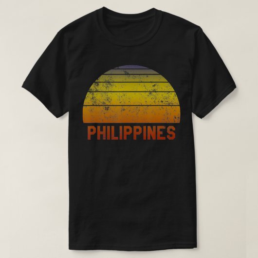 Filipijnen Retro 70s Throwback Surf T-shirt (Design voorkant)
