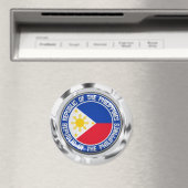 Filipijnen Ronde Emblem Magneet (Insitu (Vaatwasser))