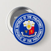 Filipijnen Ronde Emblem Ronde Button 7,6 Cm (Voorkant /achterkant)