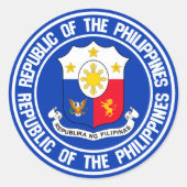 Filipijnen Ronde Emblem Ronde Sticker (Voorkant)