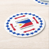 Filipijnen Ronde Kartonnen Onderzetter (Gebogen)