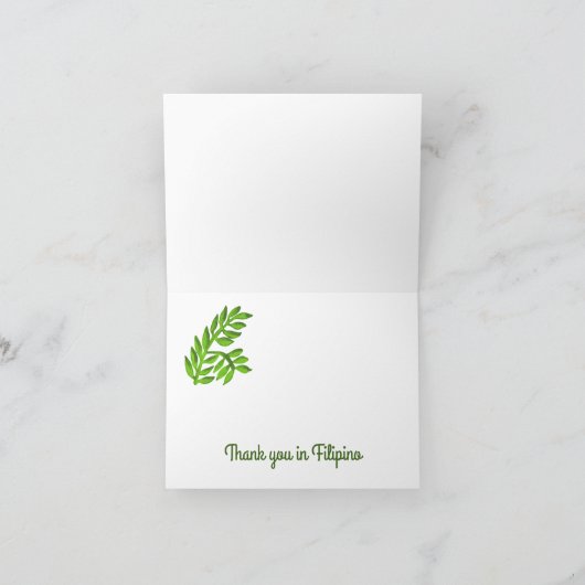 Filipijnen Salamat Bedankkaart (Binnen)