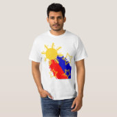 Filipijnen schieten Sun en begint met Vlag T-shirt (Voorkant volledig)