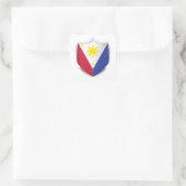 Filipijnen Silver Shield Flag Vierkante Sticker (Tas)