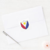 Filipijnen Silver Shield Flag Vierkante Sticker (Envelop)