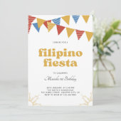 Filipijnen Sun Filipino Fiesta Uitnodiging Boho (Staand voorkant)