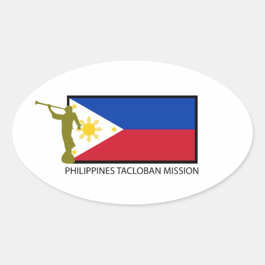 FILIPIJNEN TACLOBAN MISSIE LDS CTR OVALE STICKER (Voorkant)