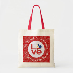 Filipijnen Valentijn met rode letter LOVE Tote Bag