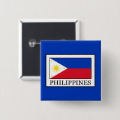 Filipijnen Vierkante Button 5,1 Cm (Voorkant /achterkant)