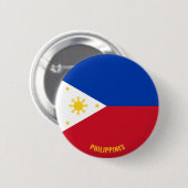 Filipijnen - Vlag Cute Patriotic Ronde Button 5,7 Cm (Voorkant /achterkant)