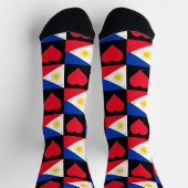 Filipijnen - vlag Heart Pattern Fun Filipino Pride Sokken (Top)
