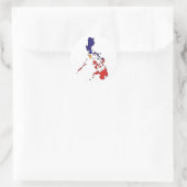 Filipijnen vlag kaart ronde sticker (Tas)