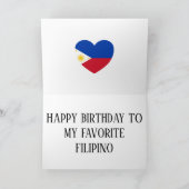 Filipijnen - vlag Patriotic Birthday Kaart (Binnen)