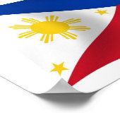 Filipijnen Vlag Poster Print (Hoek)