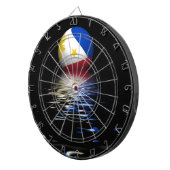 Filipijnen Vlag stijgend / instellen. Dartbord (Voorkant Rechts)