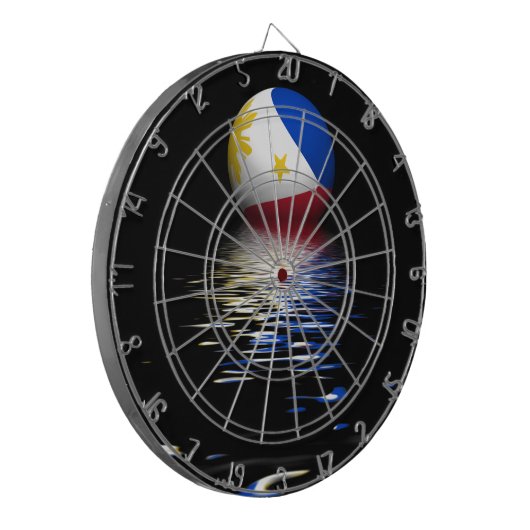 Filipijnen Vlag stijgend / instellen. Dartbord (Voorkant Links)