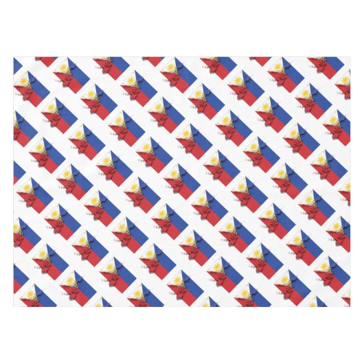FILIPIJNEN Vlag Stijlvolle Patriottische Geometris Tafelkleed (Voorkant (Horizontaal))
