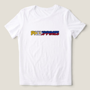 Filipijnen Vlag Typografie T-Shirt