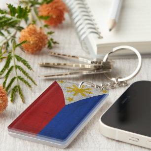 FILIPIJNEN VLAG VINTAGE SOUVENIR KADO SLEUTELHANGER