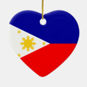 Filipijnen - Vlaggenhart Keramisch Ornament (Achterkant)