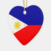 Filipijnen - Vlaggenhart Keramisch Ornament (Links)