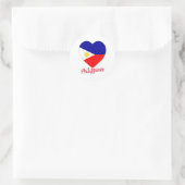 Filipijnen - Vlaggenhart Ronde Sticker (Tas)