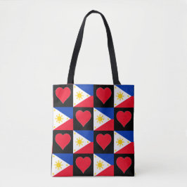 Filipijnen - vlagkoppatroon Patriotic Filipino Tote Bag