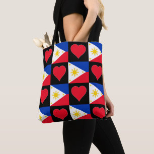Filipijnen - vlagkoppatroon Patriotic Filipino Tote Bag