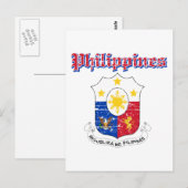 Filipijnen wapenschild design briefkaart (Voorkant / Achterkant)