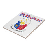 Filipijnen wapenschild design tegeltje (Zijkant)