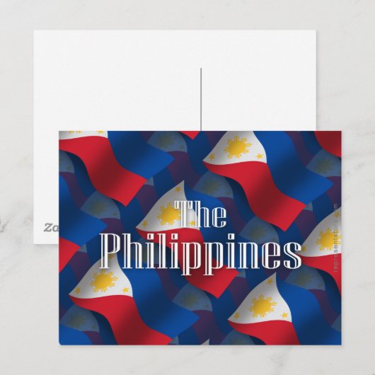 Filipijnen Waving Flag Briefkaart (Voorkant / Achterkant)