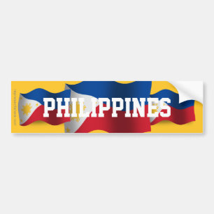 Filipijnen Waving Flag Bumpersticker