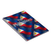 Filipijnen Waving Flag Notitieboek (Rechterzijde)