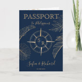 Filipijnen Wedding Destination Passport Map (Voorkant)