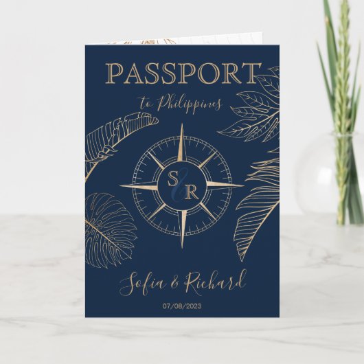 Filipijnen Wedding Destination Passport Map (Voorkant)