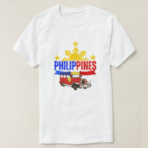 Filipijnen Zon   Jeepney   Filipijns T-shirt