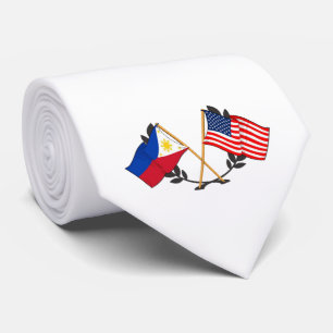 Filipijns-Amerikaanse vlag Filipijns erfgoed vinta Stropdas
