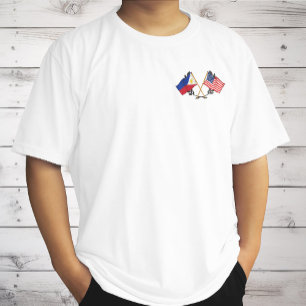 Filipijns-Amerikaanse vlag Filipijns erfgoed vinta T-shirt