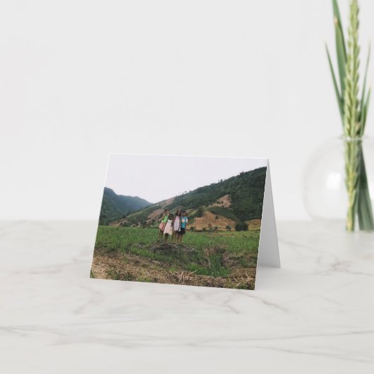 Filipijns Boerderij Kinder Bedankkaart (Voorkant)