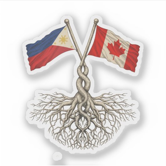 Filipijns-Canadees Sticker (Voorkant)
