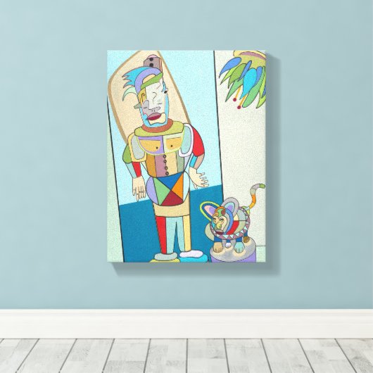 "Filipijns en kat" door Ruchell Alexander Canvas Afdruk (Insitu (Houten vloer))