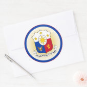 Filipijns Erfgoed Embleem Ronde Sticker (Envelop)