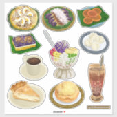 Filipijns eten / Pinoy snacks en desserts Sticker (Vel)