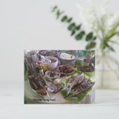 Filipijns feestvoedsel.  briefkaart (Staand voorkant)